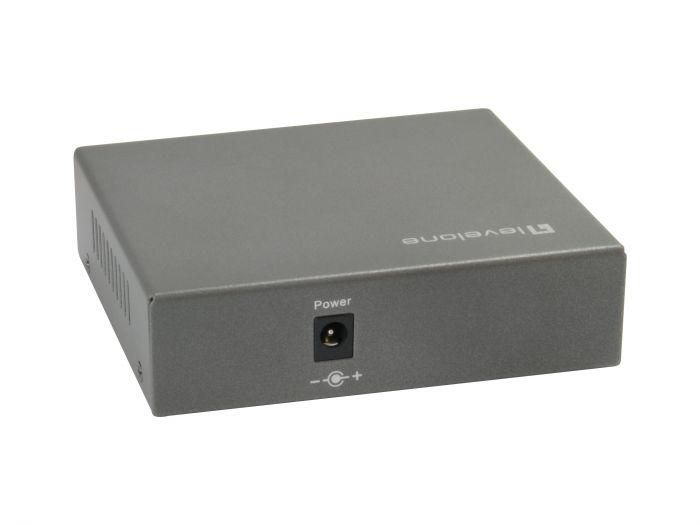 LevelOne GEP-0523, 5-Port Gigabit PoE Switch, 802.3at/af PoE, 4 PoE Outputs, 60W, 96 x 30 x 111 mm_2