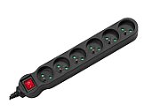 Maclean MCE225 power extension 1.5 m 6 AC outlet(s) Indoor Black_2