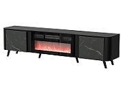 Cama RTV cabinet Volare 200 x 39 x 49 cm black/san sebastian + fireplace_1