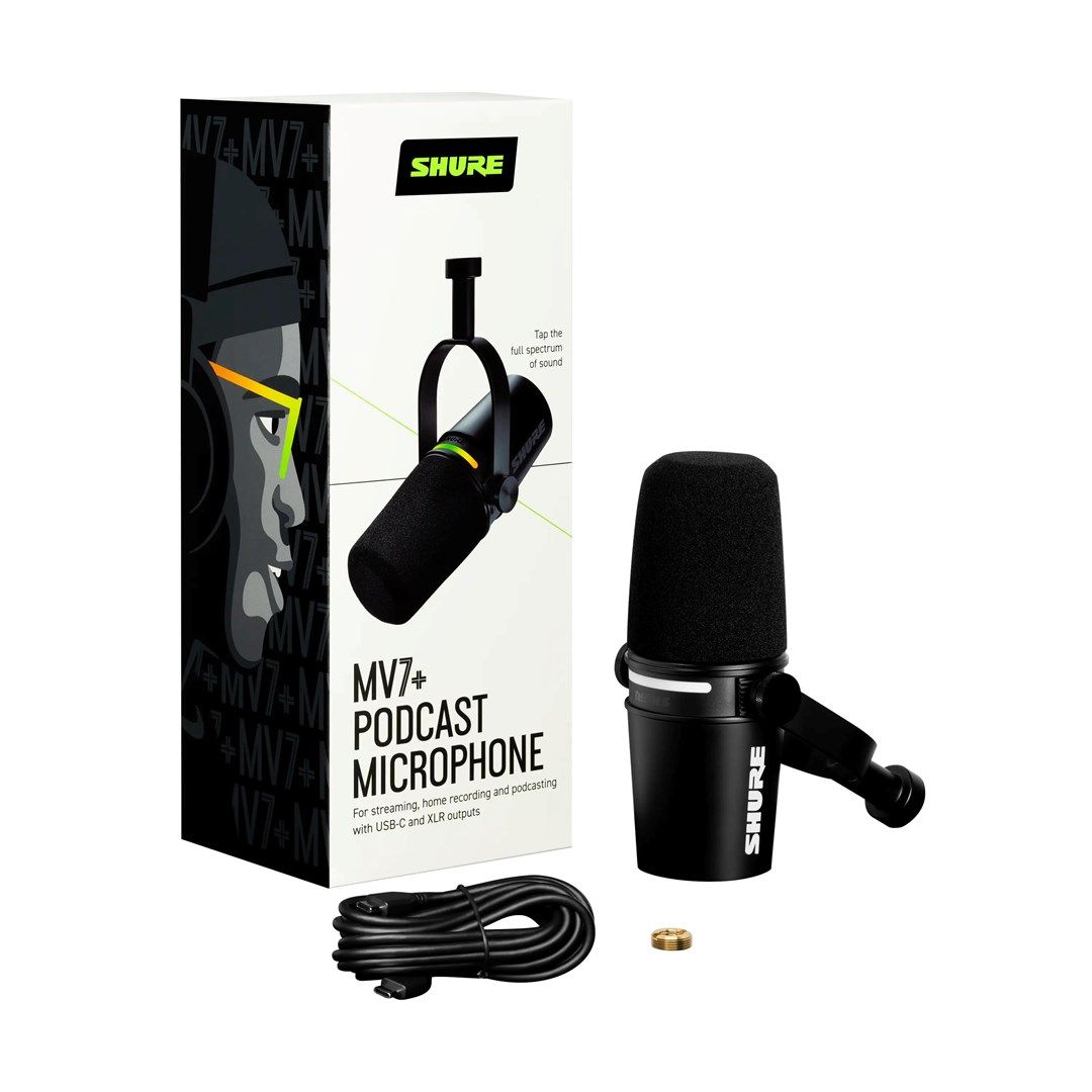 Shure MV7+-K - Lecture/vocal microphone with XLR/USB-C connector  black_5