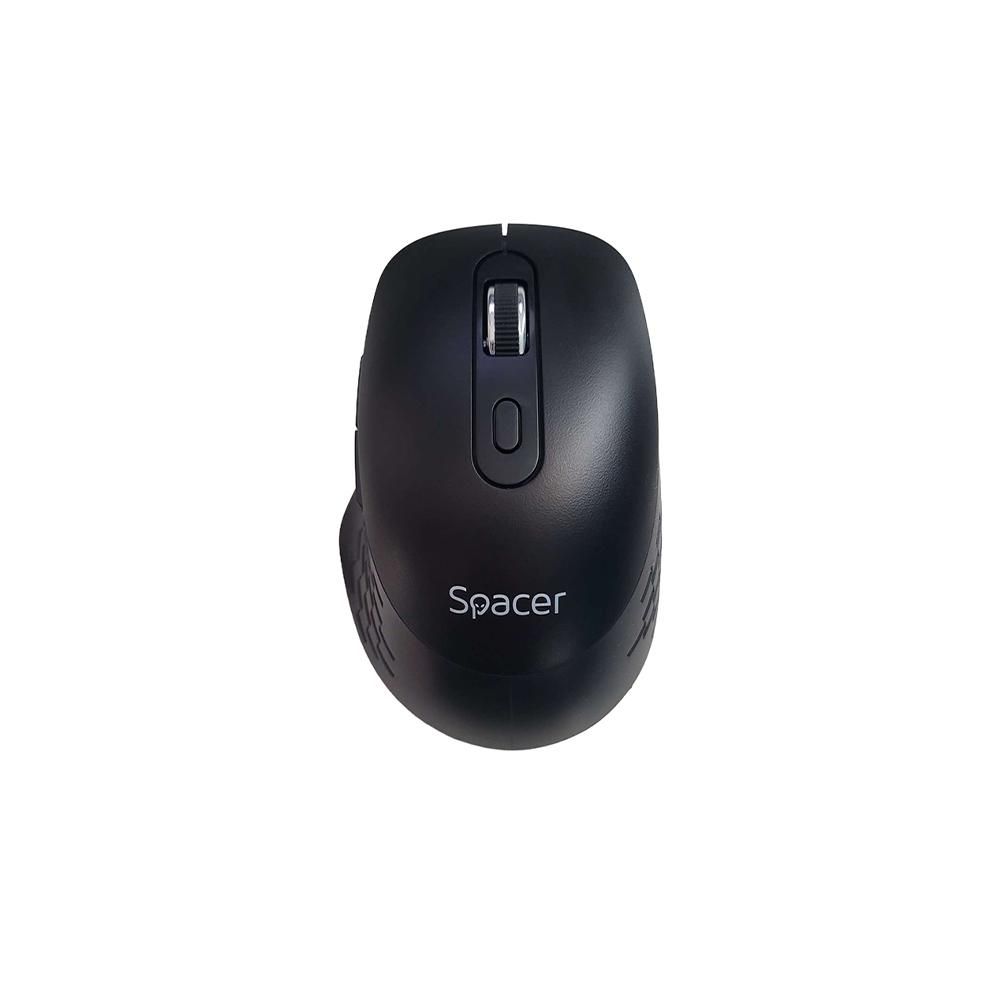 Mouse Spacer, PC sau NB, wireless, 2.4GHz + Bluetooth 5.1, optic, max.1600 dpi, butoane/scroll 6/1,buton ON/OFF, negru,baterii AAAx2 incluse_2