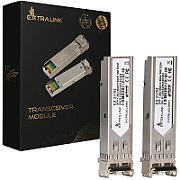 Extralink SFP 1.25G 2-pack | SFP Module | 1,25Gbps, LC/UPC, 850nm, 550m, multi mode, DOM_1