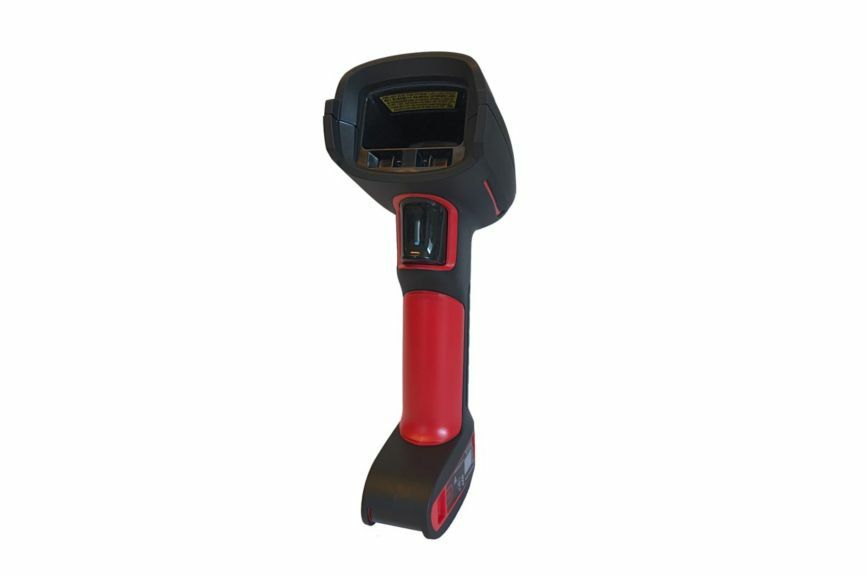 Scanner: Tethered. Ultra rugged/industrial. 1D, PDF417, 2D, XR (FlexRangeâ„¢) focus, with vibration. Red Scanner (cables not included)