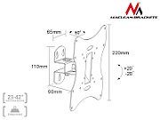 Maclean MC-501A Universal Wall TV Bracket 23-42  uo to 30kg vesa 200x200 Black_4