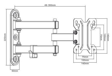 Maclean MC-740 TV mount 13-23  Maclean MC-740 30kg  max vesa 100x100_3