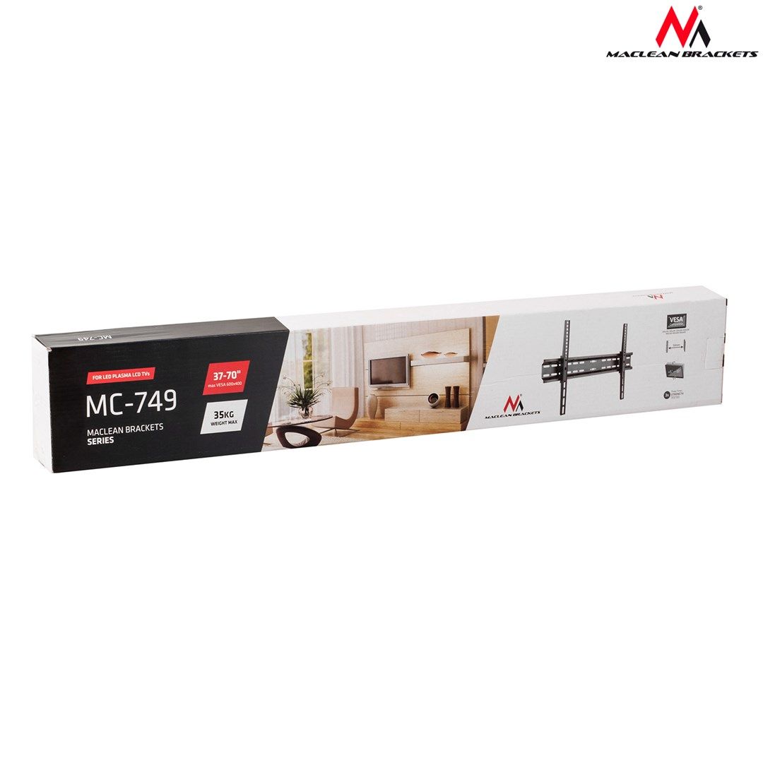 Maclean MC-749 LCD LED Plasma TV Mount Wall Mount Slim Max. Vesa 600x400 (37-70  35kg)_5