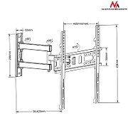 Maclean MC-761 Wall Bracket Suitable For TV 26  to 55  to 30 kg Black_4