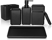 Bathroom accessory set (6 pcs) black_2