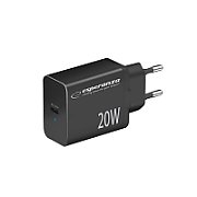 Esperanza EZC104K mains charger 20W Black_1