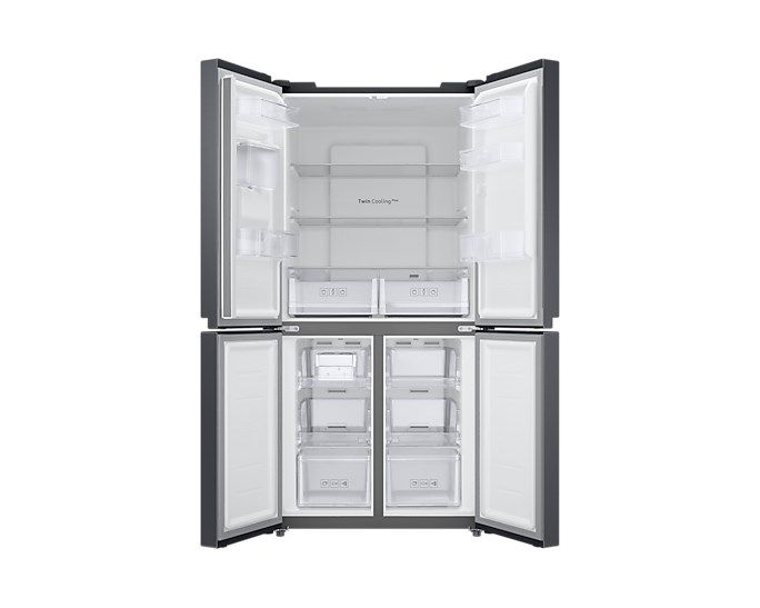 Side by side Samsung RF48A401EB4/EO, 488 l, No Frost, Clasa E, Twin Cooling Plus, Dozator apa, H 179 cm, Dark Inox_5