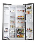 Haier Side by side Refrigerator HSW59F18EIMM (601L; inox)_3