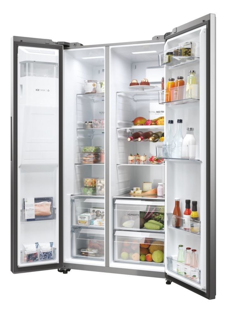 Haier Side by side Refrigerator HSW59F18EIMM (601L; inox)_8