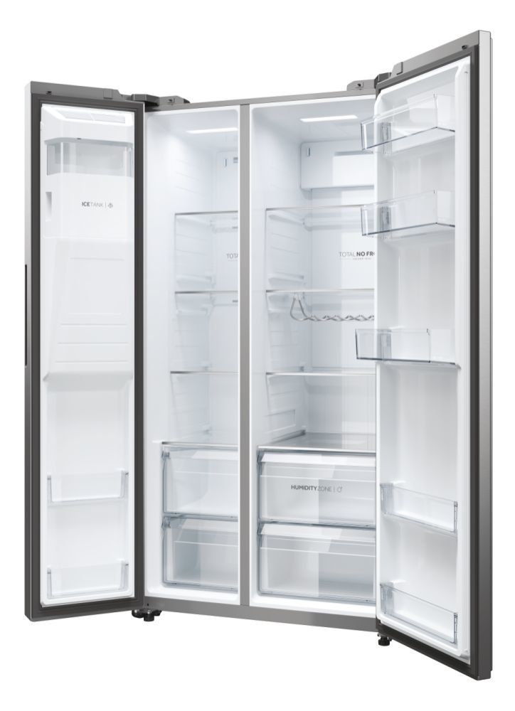 Haier Side by side Refrigerator HSW59F18EIMM (601L; inox)_9