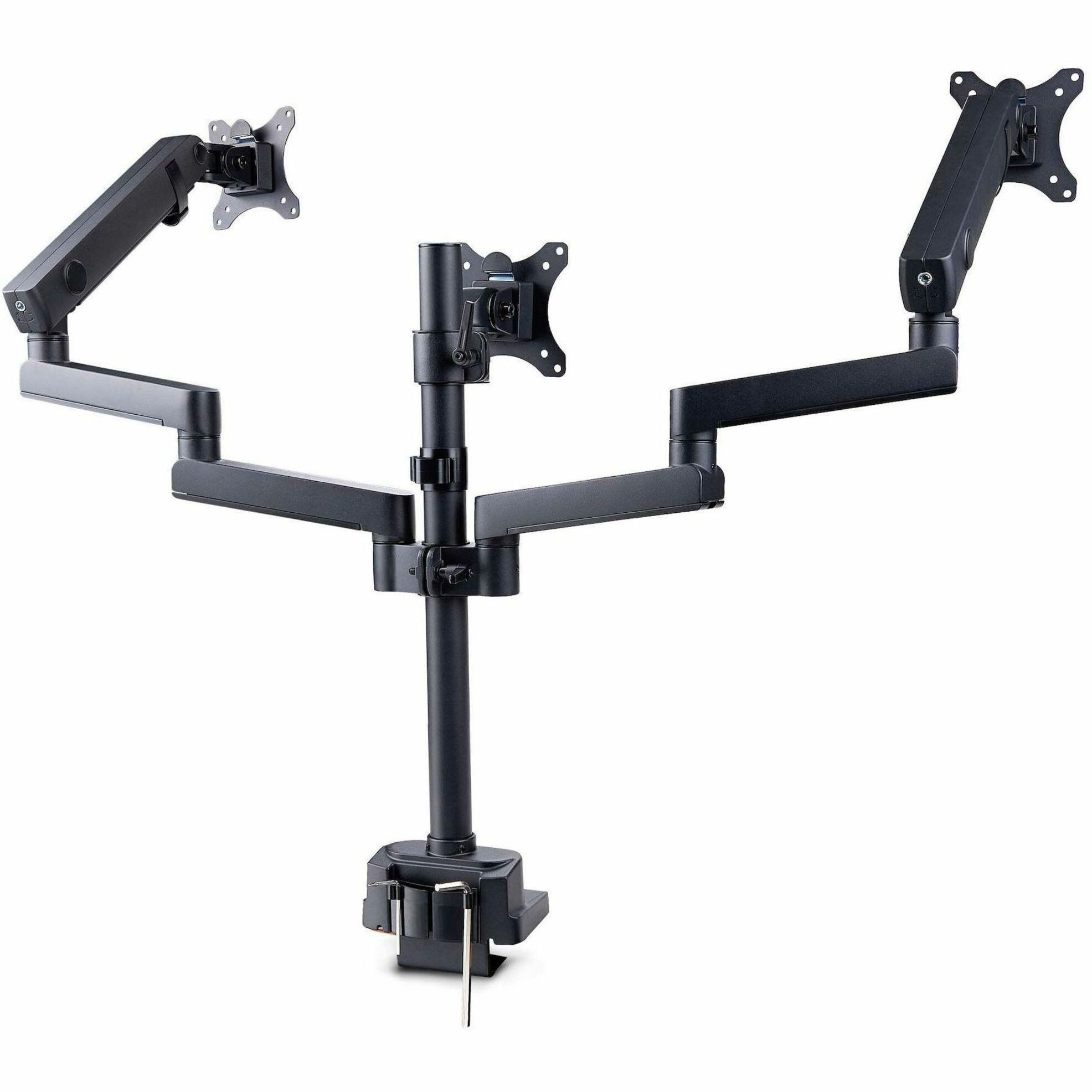 TRIPLE MONITOR DESK MOUNT/TO 27INCH SCREENS SPRING ARMS_2