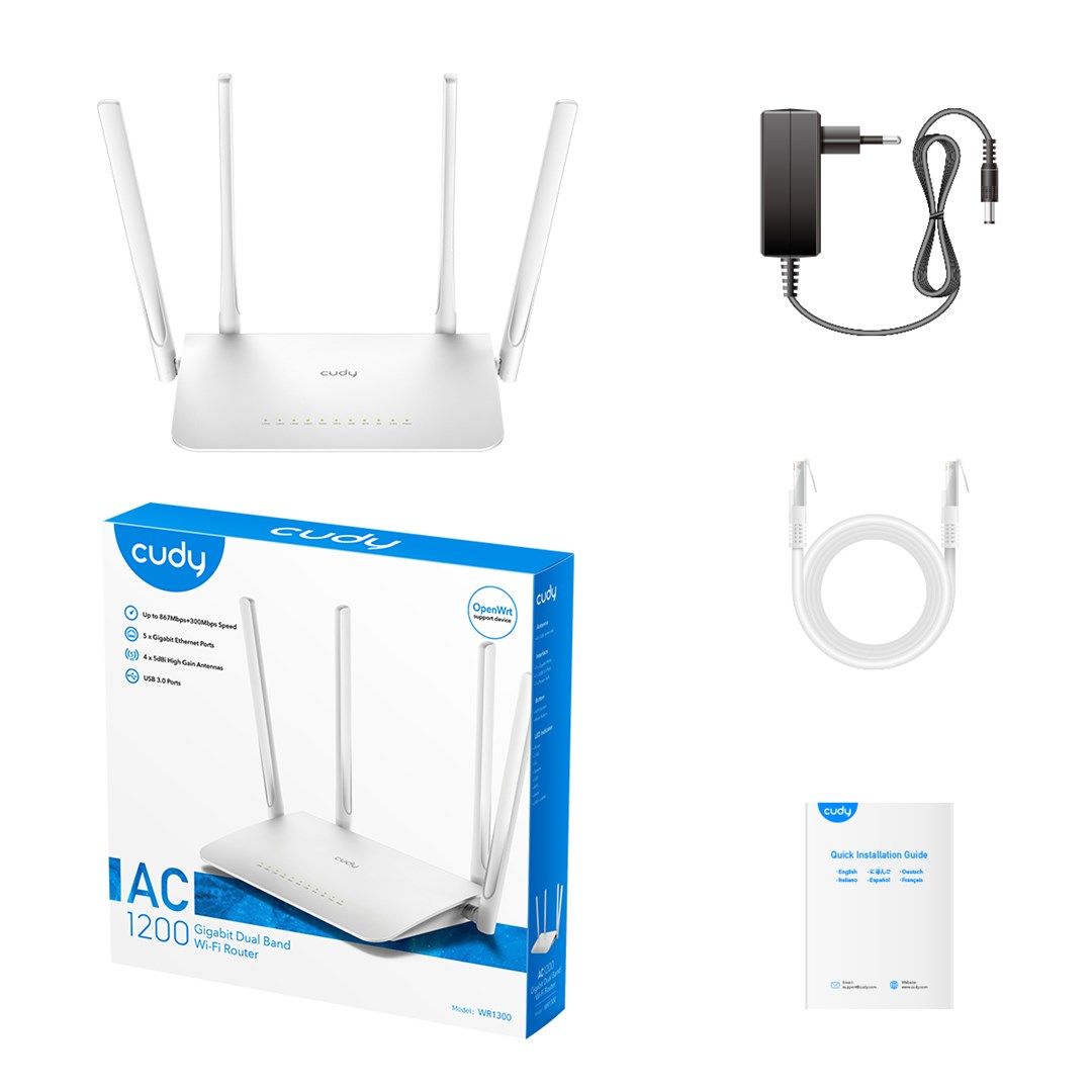 Cudy WR1300 wireless router Gigabit Ethernet Dual-band (2.4 GHz / 5 GHz) White_4