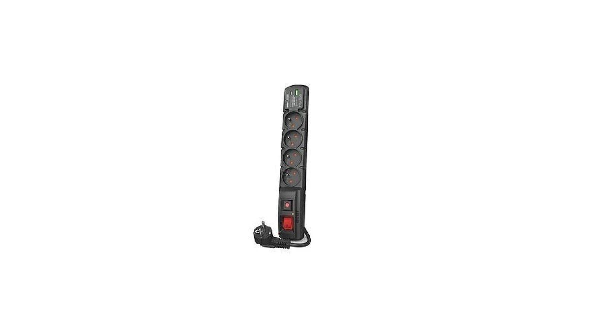 POWER STRIP ACAR F4 USB A+C 3M 4X 230V PL PD 3.0 QC BLACK