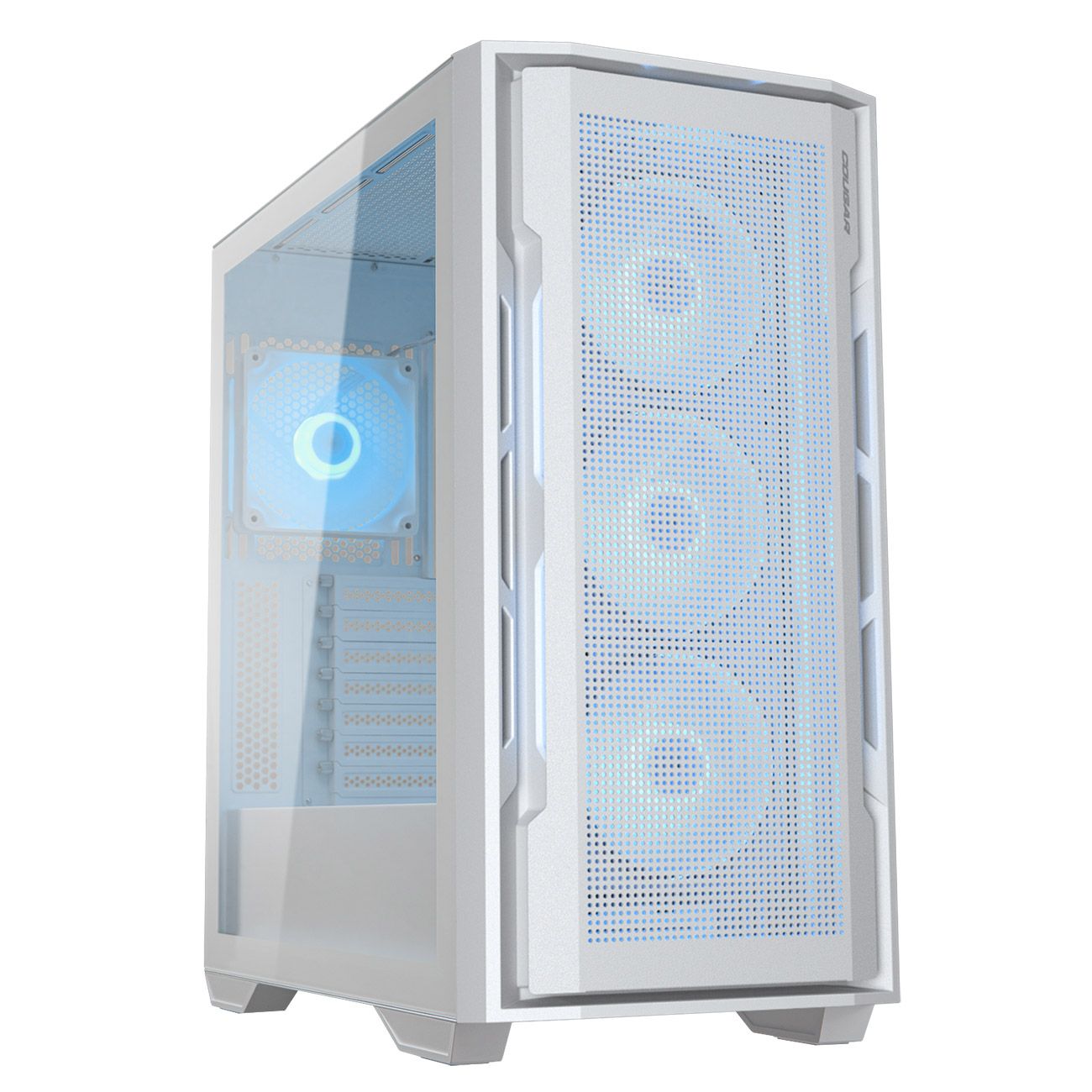 COUGAR | Uniface White | PC Case | Mid Tower / Mesh Front Panel / 2 x Fans / TG Left Panel_2