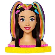 Barbie Styling Head Neon Rainbow Black Hair HMD81 MATTEL_4