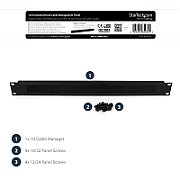 1U BRUSH RACK CABLE MANAGER/._9