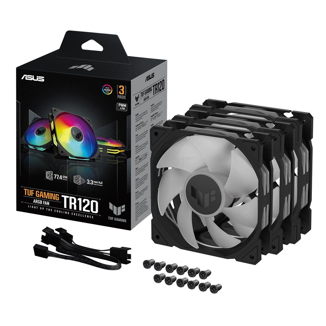 ASUS TUF GAMING TR120 ARGB 3IN1 Black Computer case Air cooler 12 cm_9