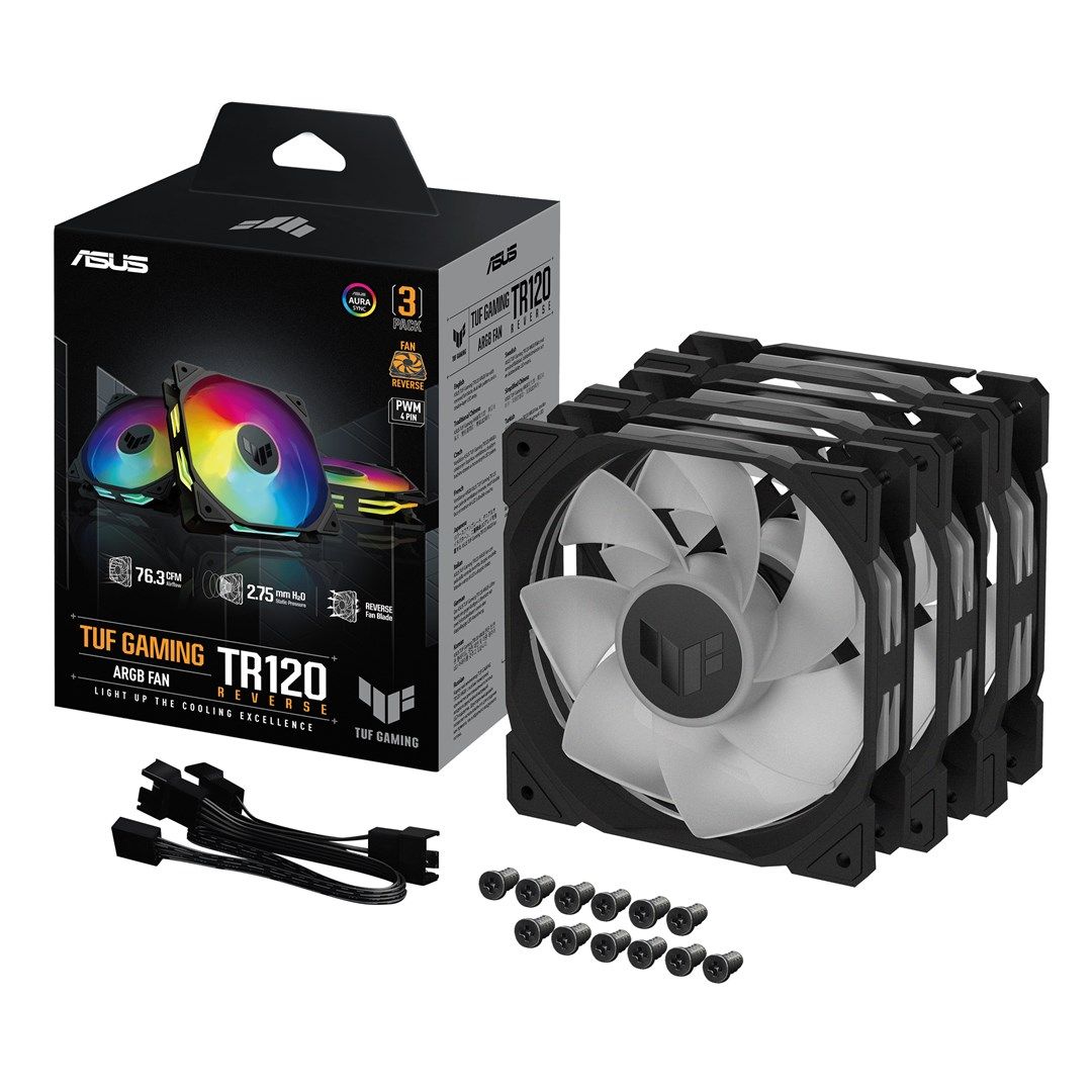 ASUS TUF Gaming TR120 ARGB Reverse Fan - Triple Pack Computer case 12 cm Black_9