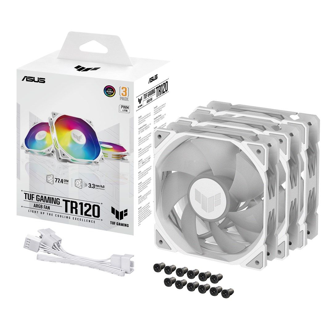 ASUS TUF GAMING TR120 ARGB 3IN1 White Computer case Air cooler 12 cm_8