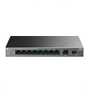 TP-LINK 5-PORT GIGABIT SWITCH LS108GP, interfata  9× 10/100/1000 Mbps RJ45 Ports (Ports 1–8 supports PoE+ output), 1× Gigabit SFP Port, porturi Standard: 802.3at/802.3af compliant,  PoE Ports: Ports 1–8, pana la 30 W PoE output per port, PoE Budget: 62 W, dimensiuni 8.2× 4.9×1.0 in (209×126×26 mm)_4