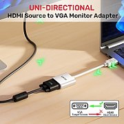 UNITEK ADAPTER HDMI - VGA  FULLHD 60HZ  WHT  M/F_3