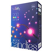Twinkly Candies – 200 Lampki w kształcie pereł RGB LEDs  zielony przewód  USB-C