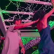 Twinkly Candies – 200 Lampki w kształcie pereł RGB LEDs  zielony przewód  USB-C