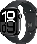 Apple Watch Series 10 jet black aluminium  46mm 4G black sport band Size S/M