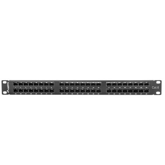 PATCH PANEL 48 PORT 1U 19  CAT6 FTP SHIELDED BLACK LANBERG_2