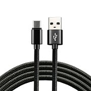 everActive cable USB-C 1m - Black  braided  quick charge  3A - CBB-1CB_4