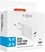 Fixed Mini USB-C/USB Travel Charger 45W | FIXC45M-CU-WH