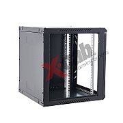 Cabinet metalic de perete 19”, tip rack wallmount, 18U 600x600 mm, Xcab S Negru