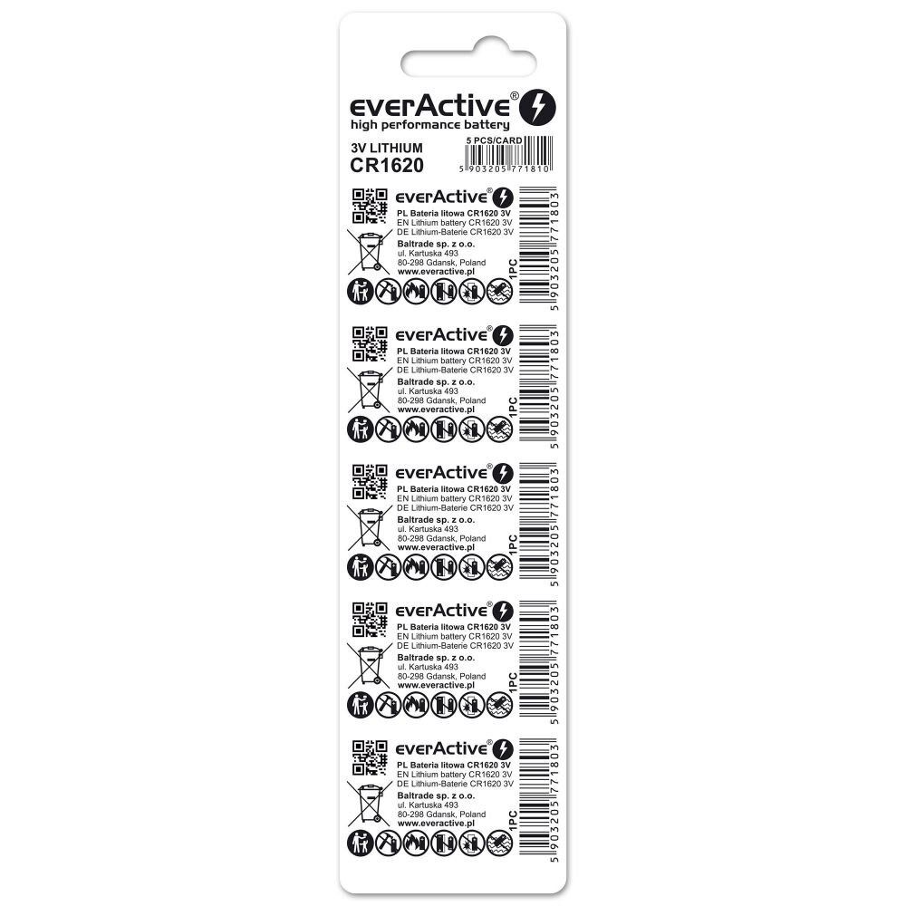 Lithium battery mini everActive CR1620 5 pcs._2