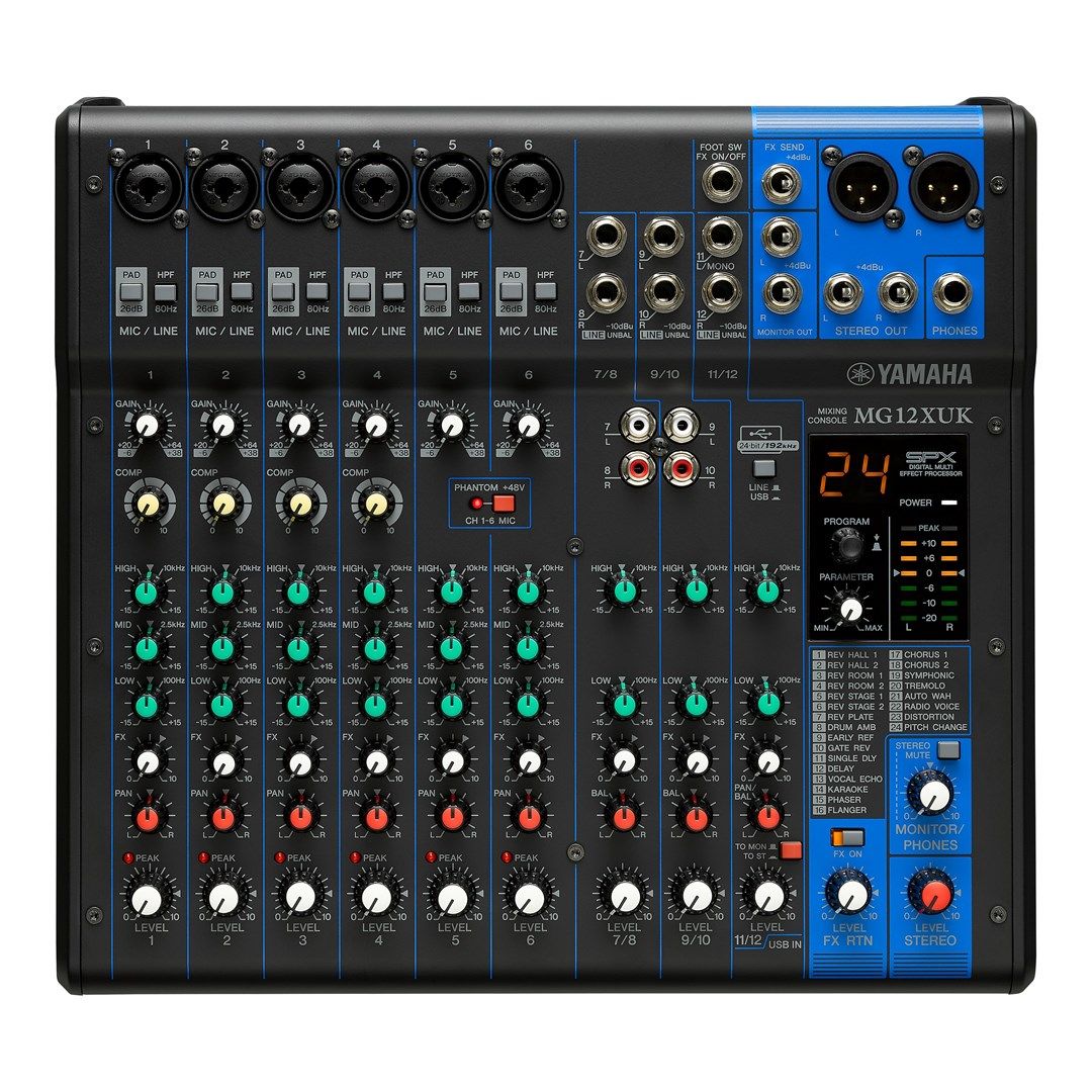 Yamaha MG12XUK audio mixer 12 channels 20 - 48000 Hz Black_2