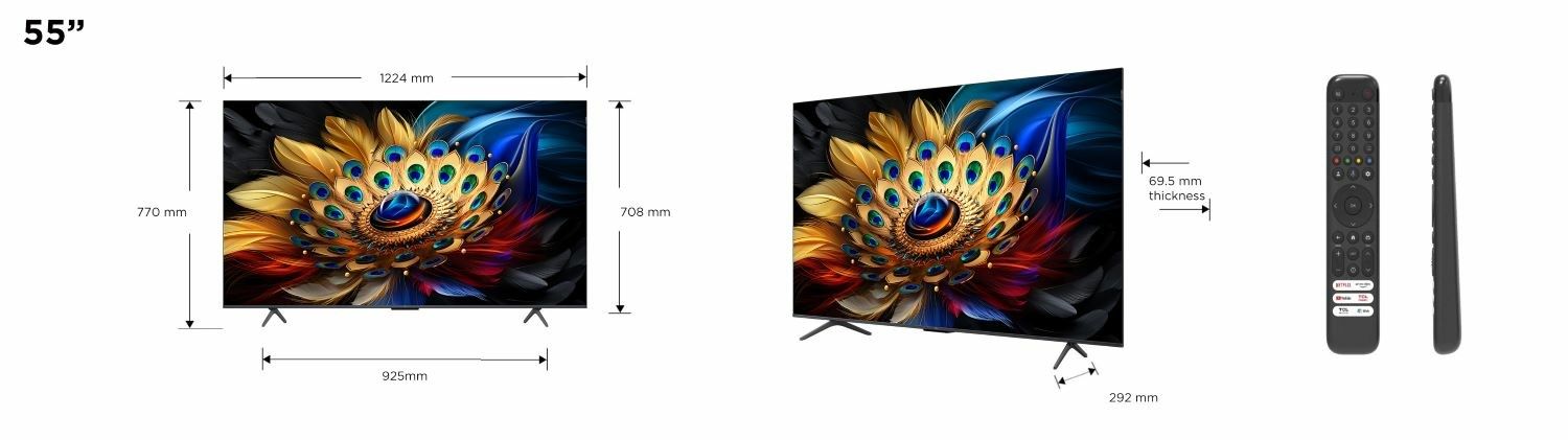 TCL C65 Serie C6 Smart TV QLED 4K 55  55C655  audio Onkyo con subwoofer  Dolby Vision - Atmos  Google TV_7