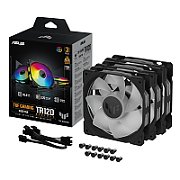 Ventilator Carcasa ASUS TUF GAMING TR120 ARGB NEGRU REVERSE, dimensiune ventilator 120mm, viteza 2400 RPM +/- 10%, Airflow: 76.3 CFM, Presiune Statica: 2.75 mm-H2O, Nivel de zgomot: 29dBA AURA SYNC_1