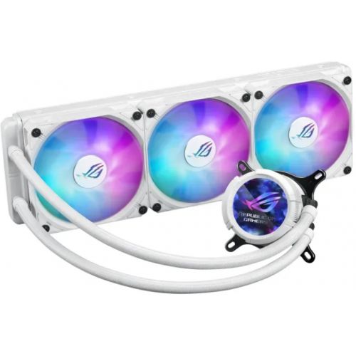 Cooler CPU ASUS ROG Strix LC III 360 ARGB LCD WHITE 3x Fan Slots 120mm, Speed: 800-2200 RPM, 36dB, Intel: LGA 1700, 1200, 115x, AMD: AM5,AM4_3