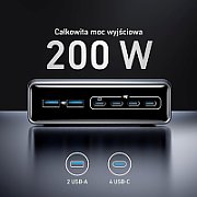 Ładowarka wieloportowa Anker Prime GaN 2x USB-A 4x USB-C PD 200W Czarna_3