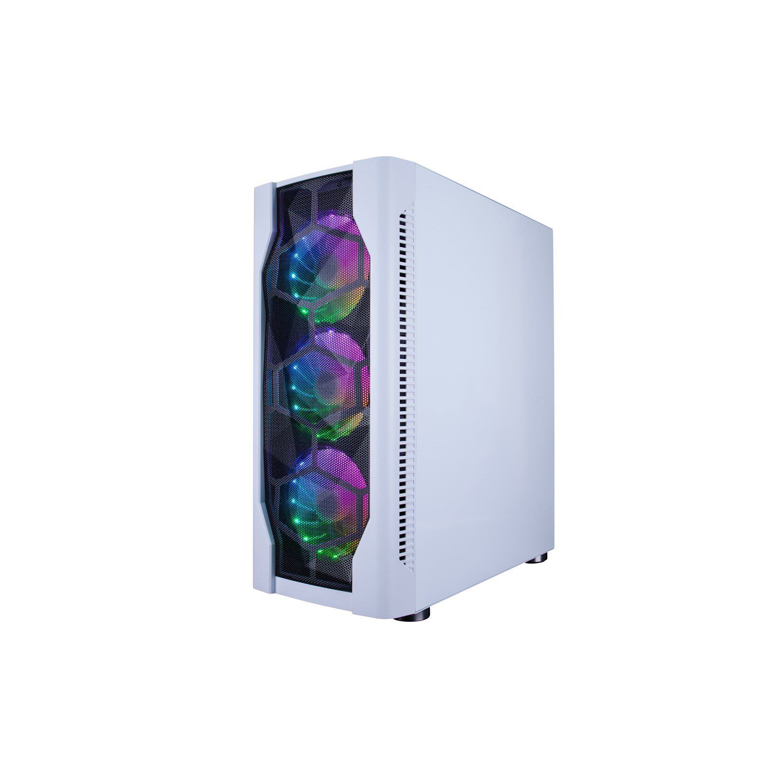 Carcasa 1STPLAYER Mid Tower ARGB ALB, Tempered Glass, Sloturi Expansiune 7, Drive Bays: 1x3.5