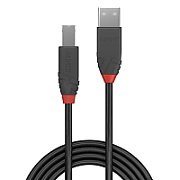 Cablu Lindy USB A la USB B Anthra Line, lungime 1m, latime de banda suportata 480Mbps, minimum band radius 16mm (0.63in), negru_2