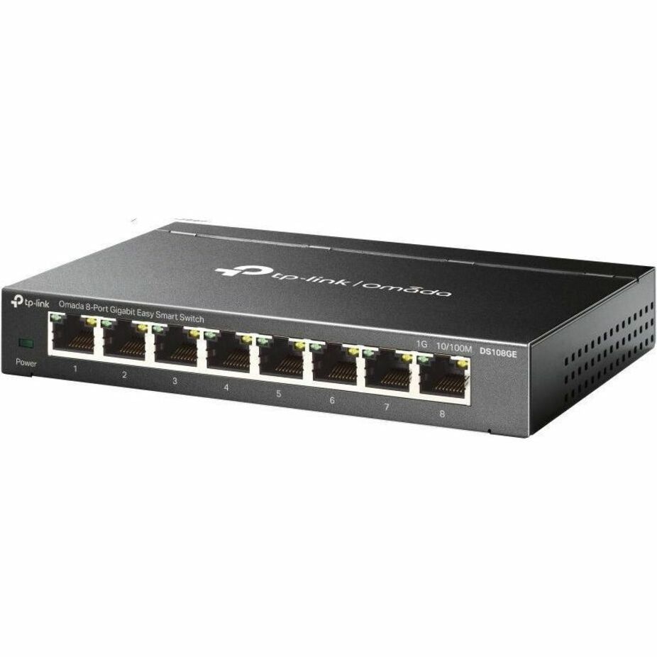 Omada 8-Port Gigabit Desktop Switch PORT: 8× Gigabit RJ45 Ports SPEC: Desktop Steel Case FEATURE: Plug and Play DS108GE_2