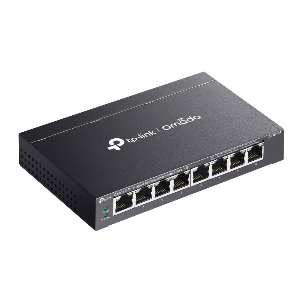 Switch TP Link Omada 8-Port Gigabit Unmanaged Desktop cu  8× 10/100/1000 Mbps RJ45 Ports, alimentare externa External Power Adapter(Output: 53.5VDC / 1.31A),  capacitate 16 Gbps_2