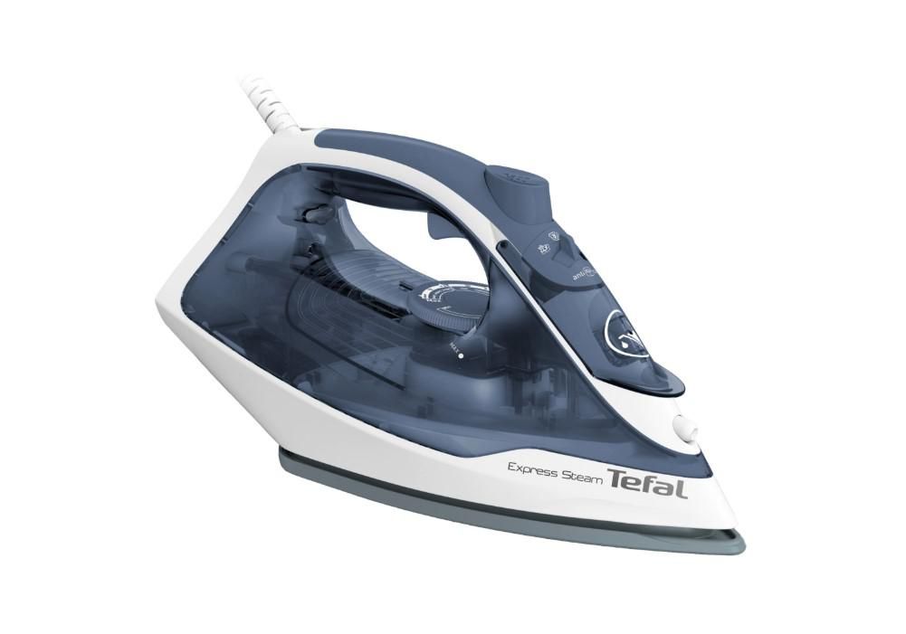 TEFAL FV2837E0 | Steam Iron | 2400 W | Water tank capacity 150 ml | Continuous steam 35 g/min | Blue/White