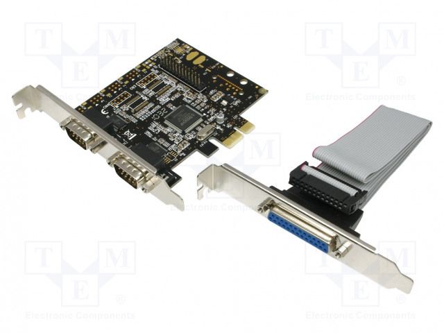CARD adaptor LOGILINK, PCI-Express la 2 x SERIAL DB9M.+ 1 x PARALEL, 
