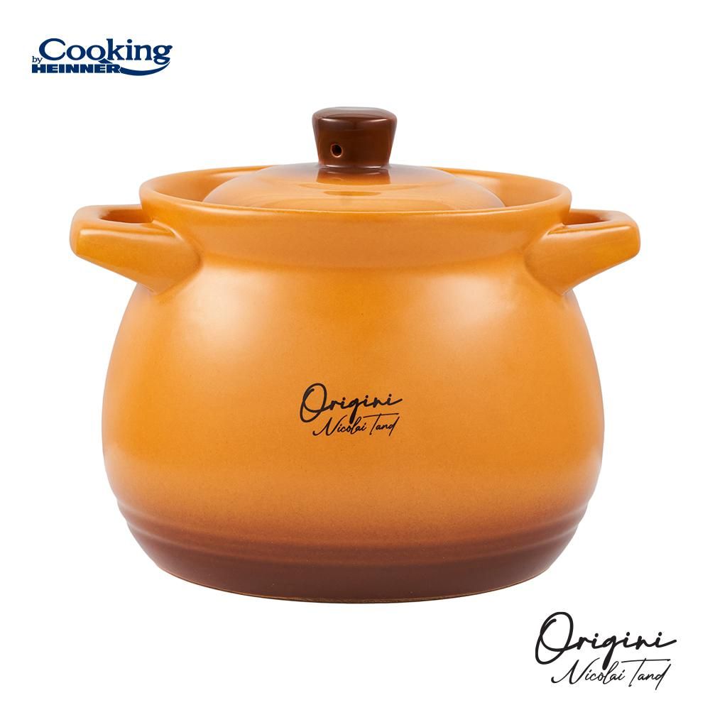 OALA CERAMICA CU CAPAC, 14.5x16 CM, 3 L, NICOLAI TAND, COOKING BY HEINNER