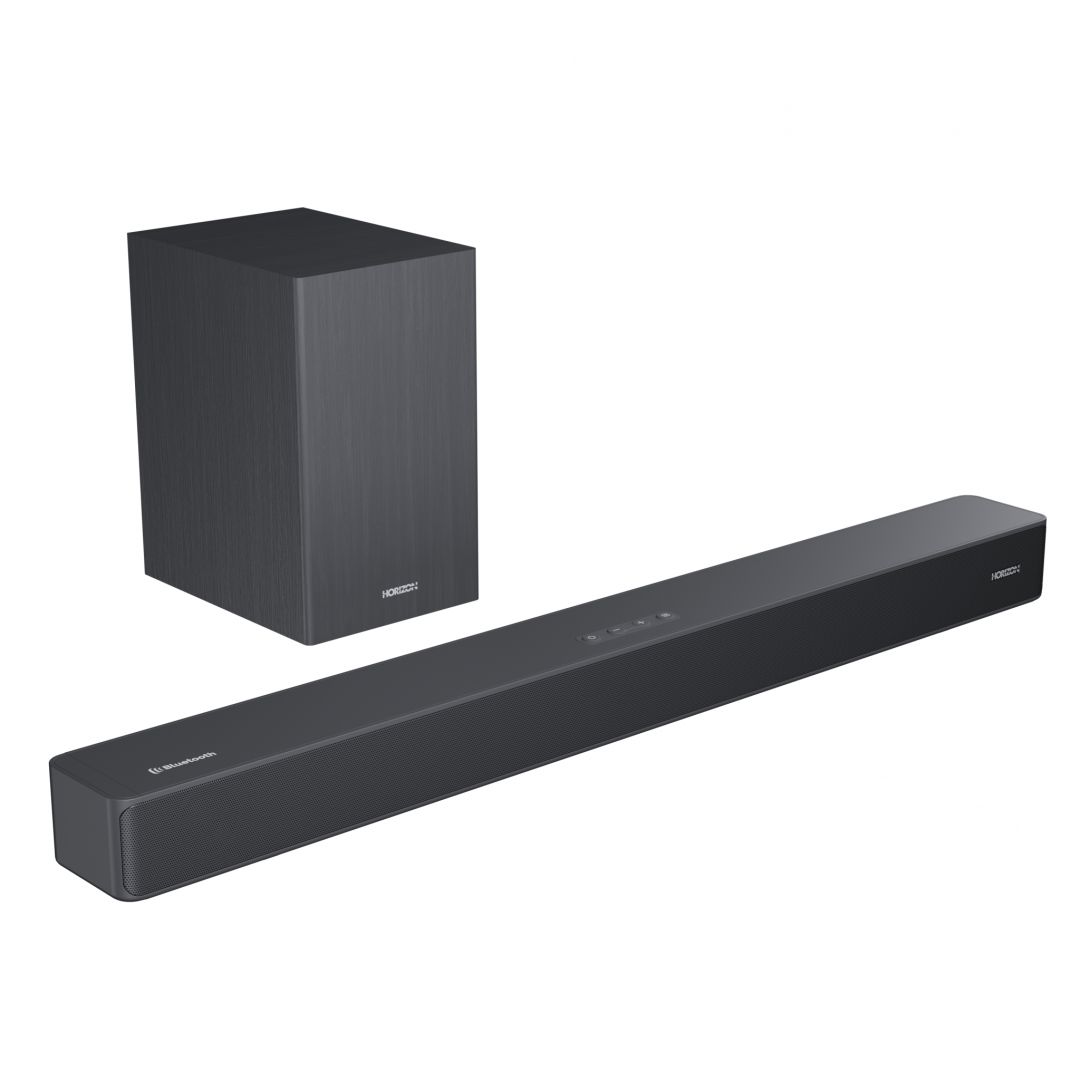 SOUNDBAR HORIZON HAV-S2630W / System 2.1 / Max Audio Power 110W (30W x2 + 50W) / Wireless Subwoofer / Digital Optical / AUX (3.5mm) / HDMI-ARC (CEC) / BT 5.4 / USB Playback / DOT-Matrix Display / Remote + Button Keys / Impedance: 4Ω x2 + 4Ω / Signal to Noise Ratio (SNR): 73dB / Wall- Mount Ready /_3