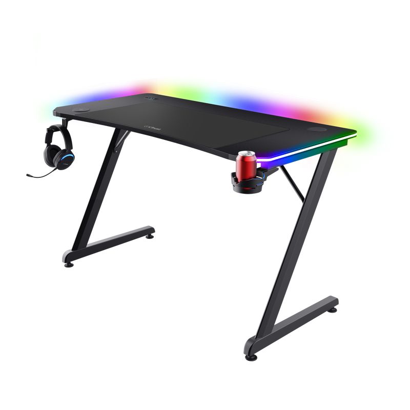 Masa gaming Trust GXT 710 Luminus Pro, iluminare RGB, greutate maxima suportata 150 kg, negru_4